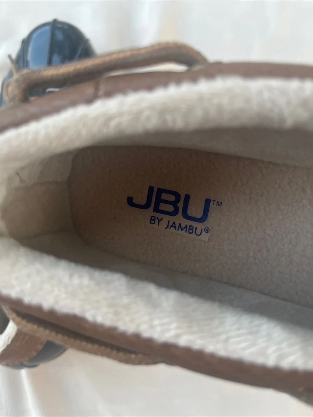 JBU Men’s Brown and Navy Waterproof Boat Shoes